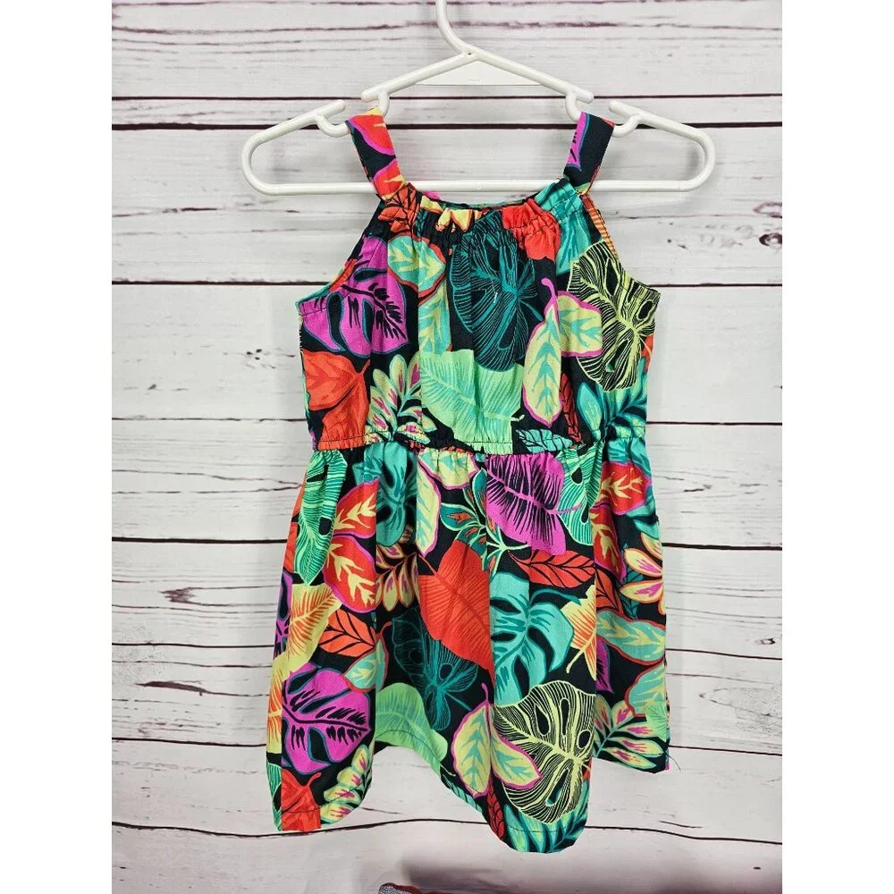 Cherokee Girls Floral Safari Spaghetti Strap Sundress size 3T‎